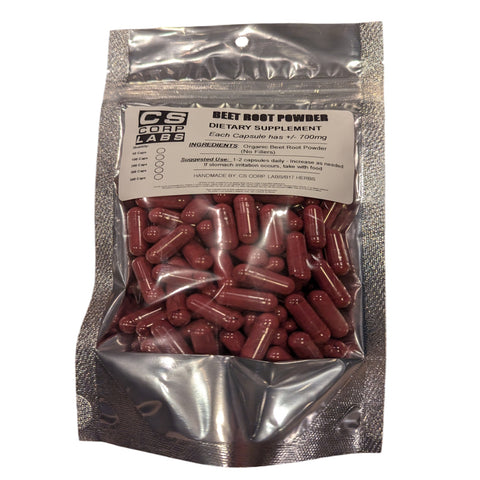 Beet Root Powder Capsules - Superfood - No Fillers - 100 Veggie Caps, 700 mg