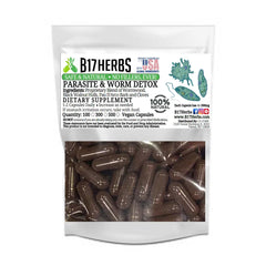 Worm & Parasite Blend Cleanse & Detox Supplement - Black Walnut, Wormwood, Pau D'Arco, Clove - 100/300/500 Veggie Capsules