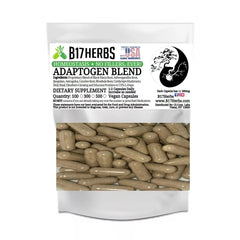 Adaptogenic Blend - Ashwagandha, Gel. Maca Root, Cordyceps & More 100 Veggie Capsules