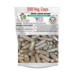 Mens Libido Blend - Boost For Stamina, Testo, Over All Well-Being - 200 Veg Caps
